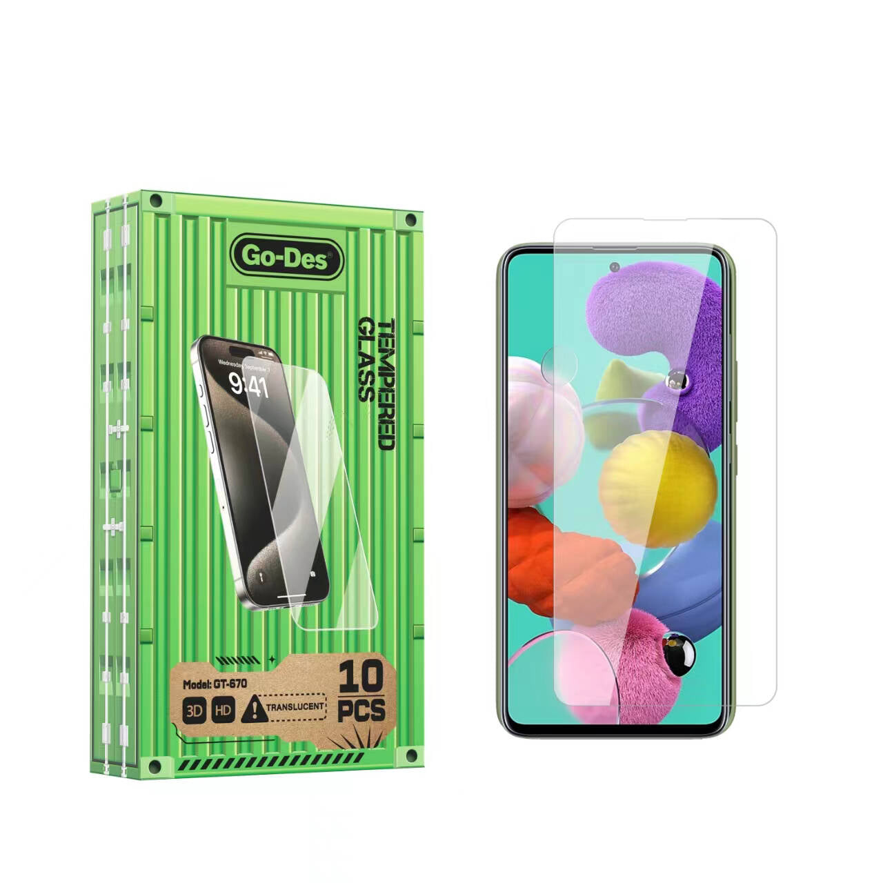 Go-Des Galaxy A51 Parmak İzi Bırakmayan 9H Oleofobik Bom Glass Ekran Koruyucu 10'lu Paket Go-Des Galaxy A51 Parmak İzi Bırakmayan 9H Oleofobik Bom Glass Ekran Koruyucu 10'lu Paket